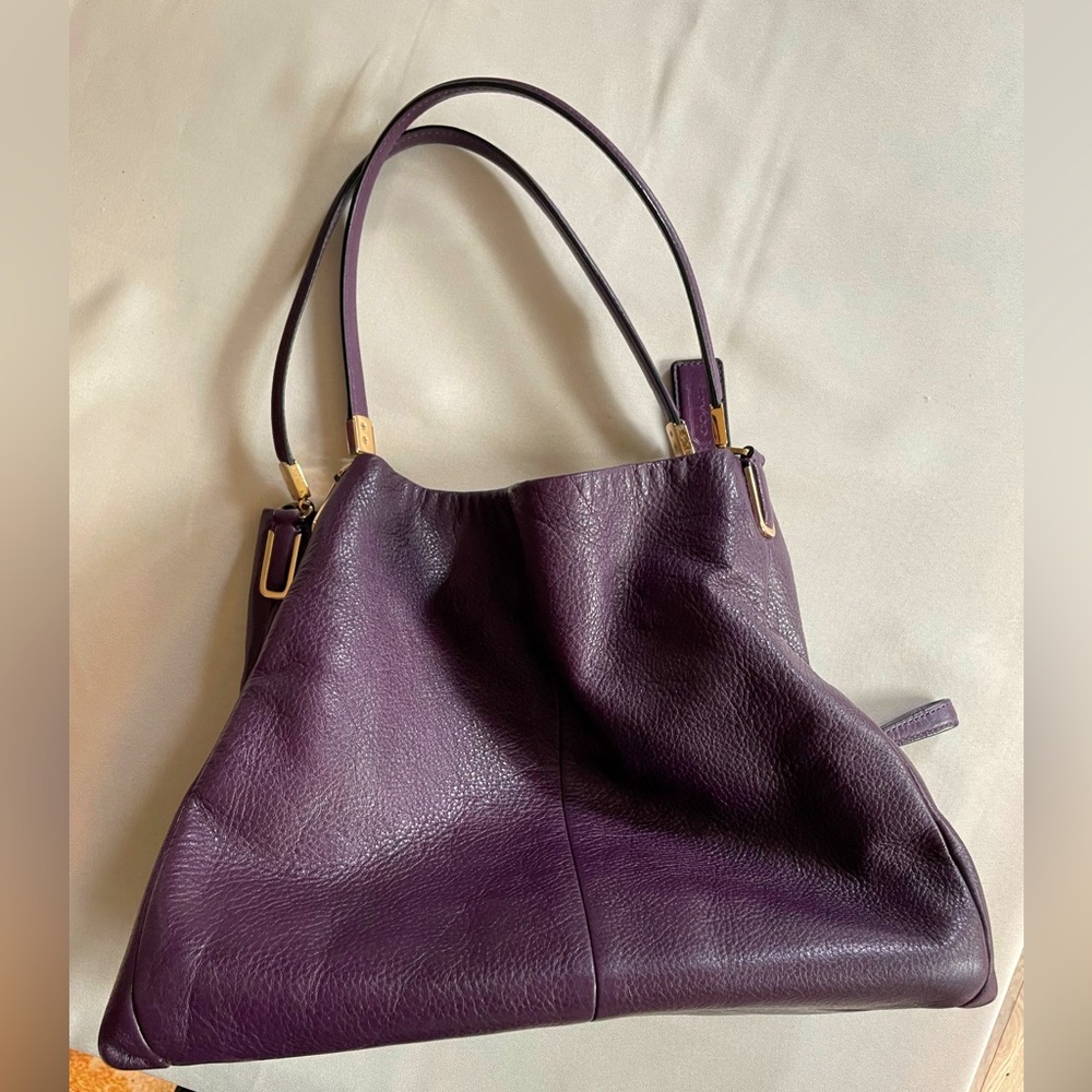 COACH Madison Phoebe purple leather purse